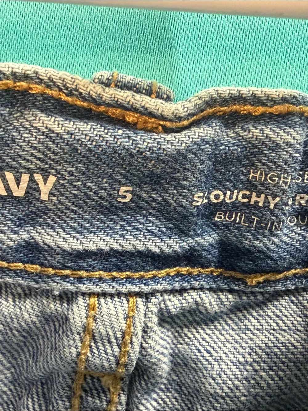 Old Navy Light Blue Denim Roll-Cuff Kids Shorts